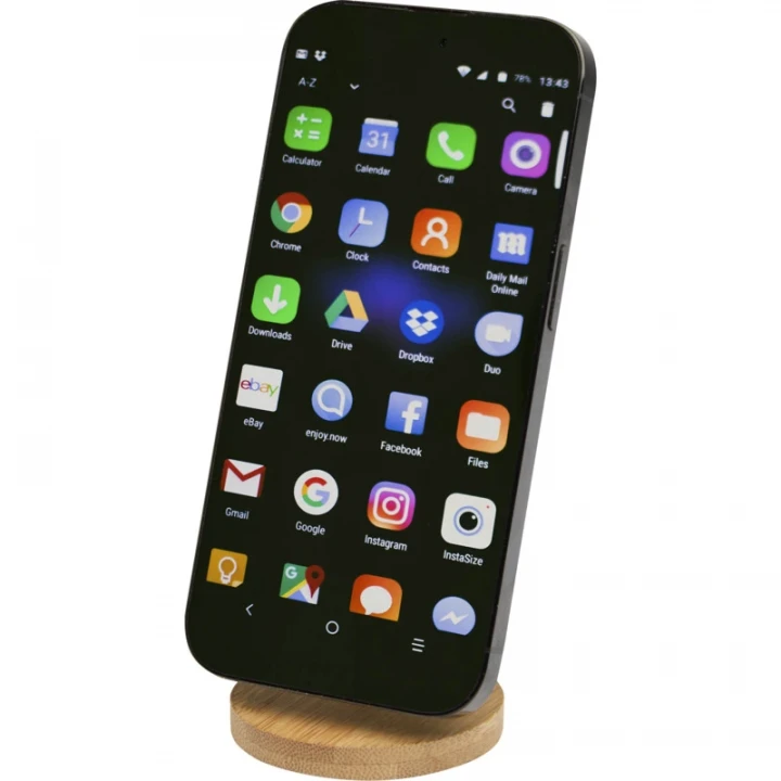 Alcor Recycled Plastic Foldeable Magnetic Phone Stand With Bamboo Details