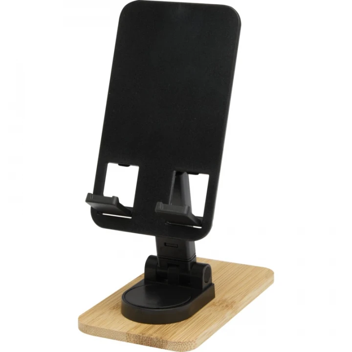 Alfirk Recycled Plastic Foldeable Desk Phone Stand With Bamboo Details