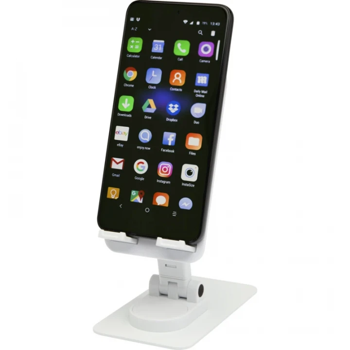 Alhena Recycled Plastic Foldeable Phone Holder With Metal Desk Stand