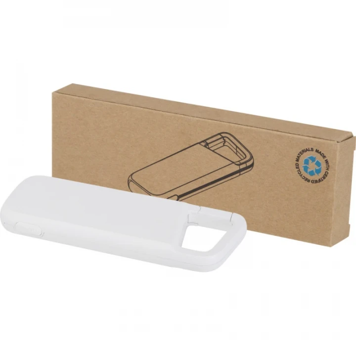 Alkes 5000mAh 12W Recycled Plastic Water Resistant Power Bank With Carabiner