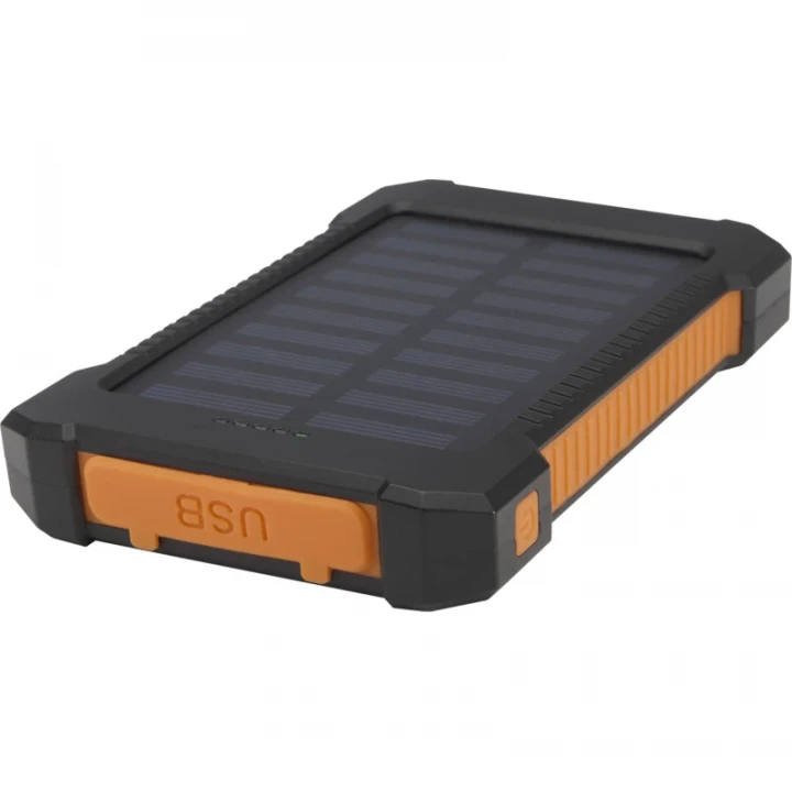 Altair 5000mAh 10W Recycled Plastic Rugged Solar Power Bank With Built-In Torch