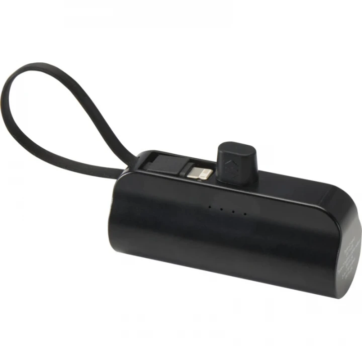 Alnair 5000mAh 10W Recycled Plastic Type-C Power Bank With Built-In Flip Stand And 2-in-1 Cable