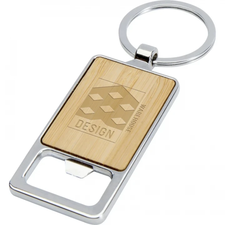 Snapper Bamboo Bottle Opener Keychain