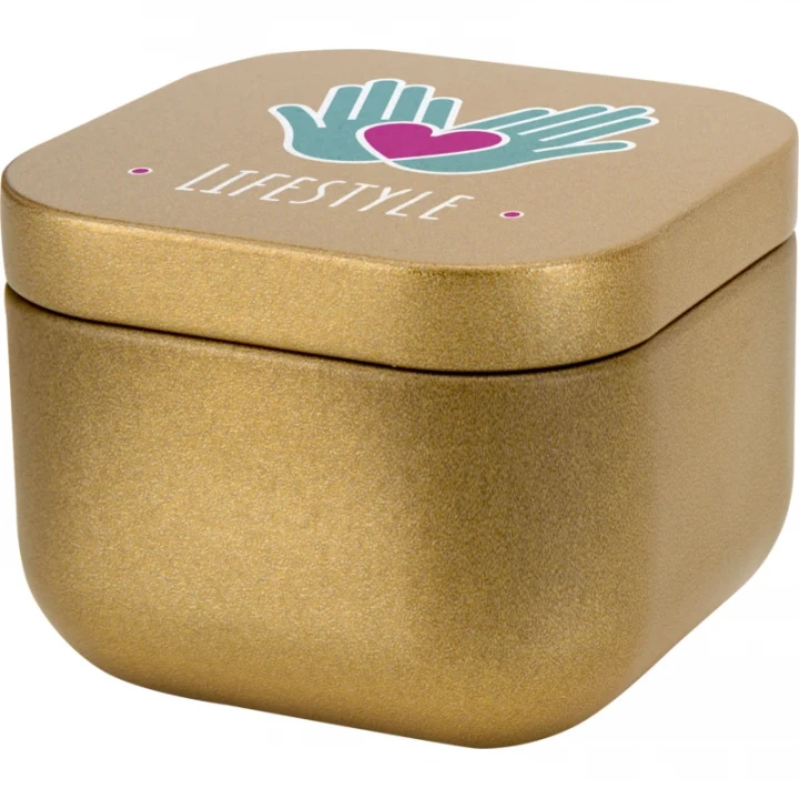 Tindra Square Tin Candle With Vanilla Aroma