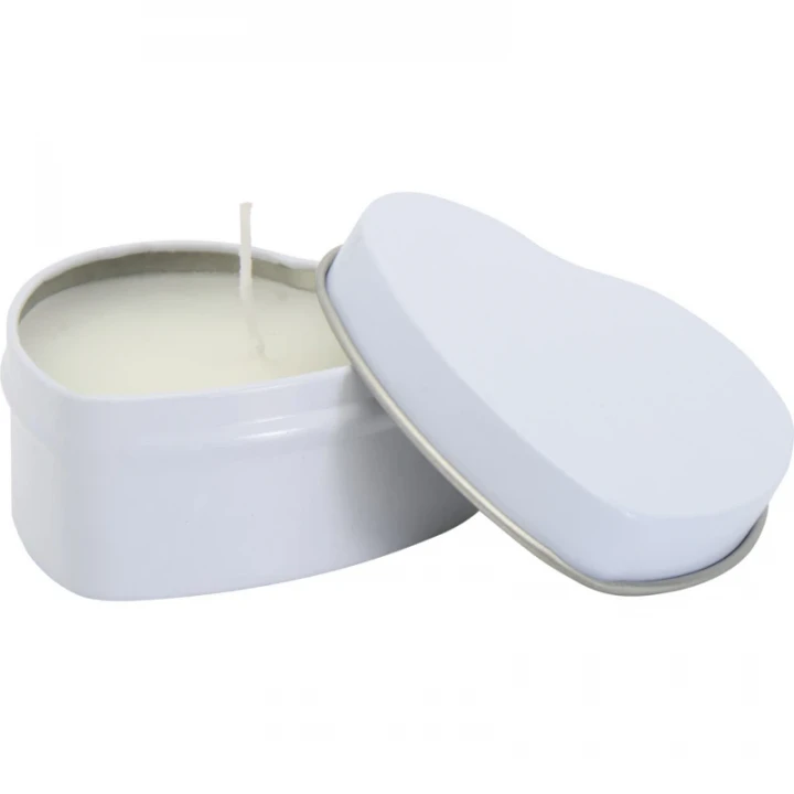 Blissful Heart-Shaped Tin Candle With Vanilla Aroma