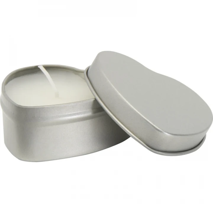 Blissful Heart-Shaped Tin Candle With Vanilla Aroma