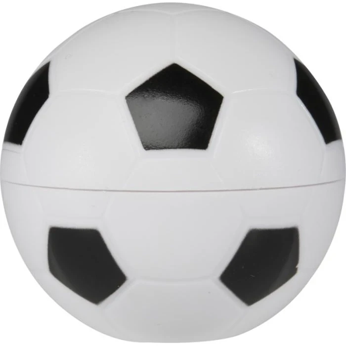 Zuri football-shaped vanilla lip balm with SPF 15