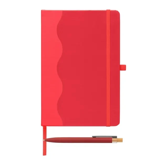 Grete Recycled Wave Pattern Journal Pen Set - A5