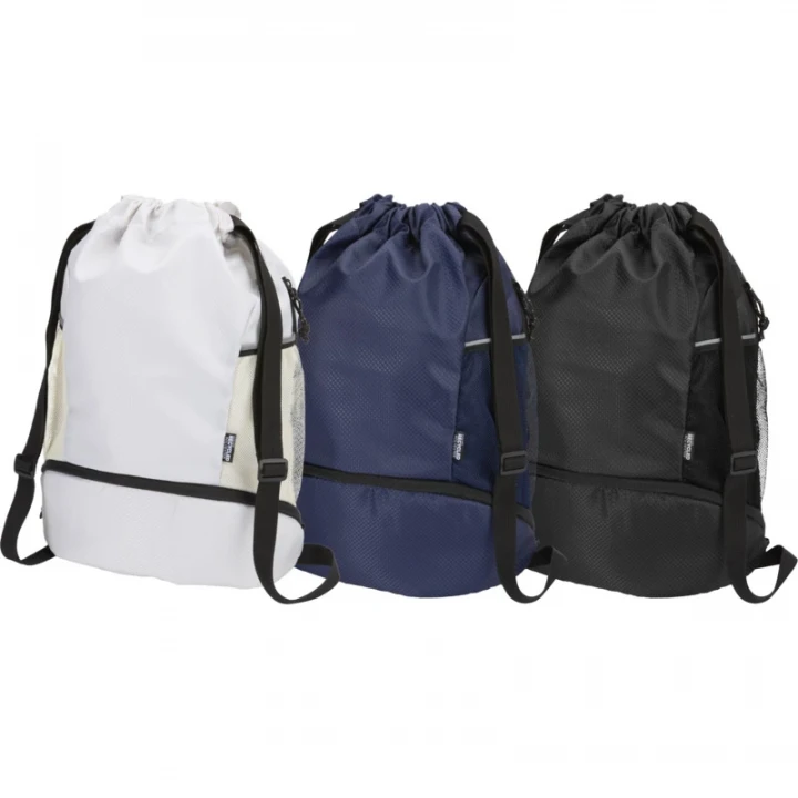Nomad GRS Recycled Sports Drawstring Bag With Bottom Compartment 18L