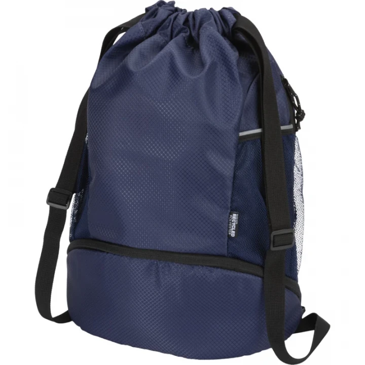 Nomad GRS Recycled Sports Drawstring Bag With Bottom Compartment 18L