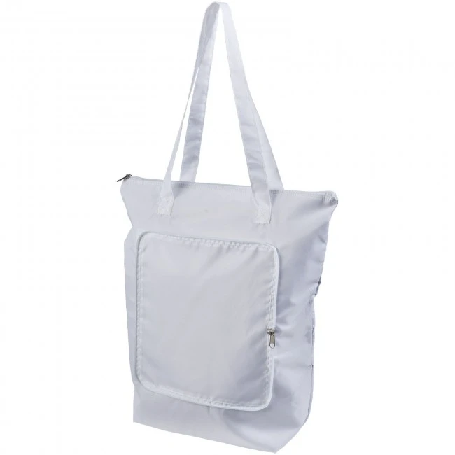 Cool-down zippered foldable cooler tote bag