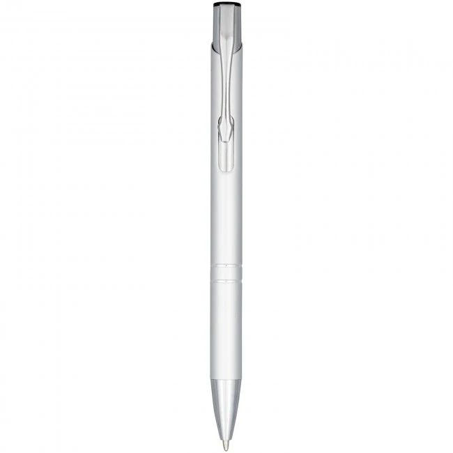 Moneta Anodized Aluminium Click Ballpoint Pen (blue ink)