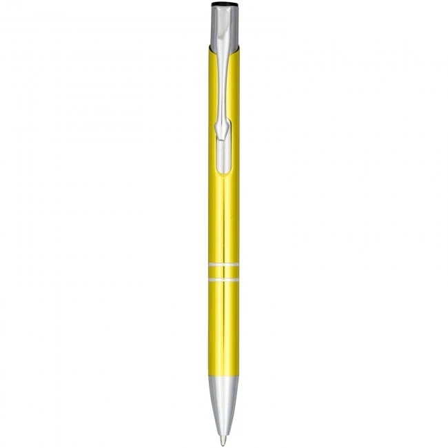 Moneta Anodized Aluminium Click Ballpoint Pen (blue ink)