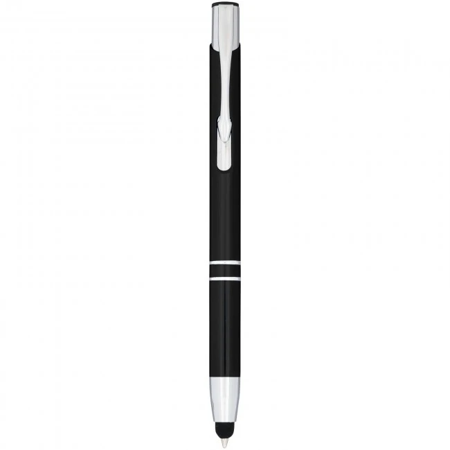 Moneta Anodized Aluminium Click Stylus Ballpoint Pen (blue ink)