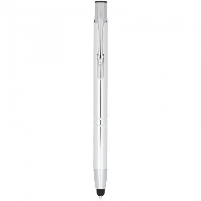 Moneta Anodized Aluminium Click Stylus Ballpoint Pen (blue ink)