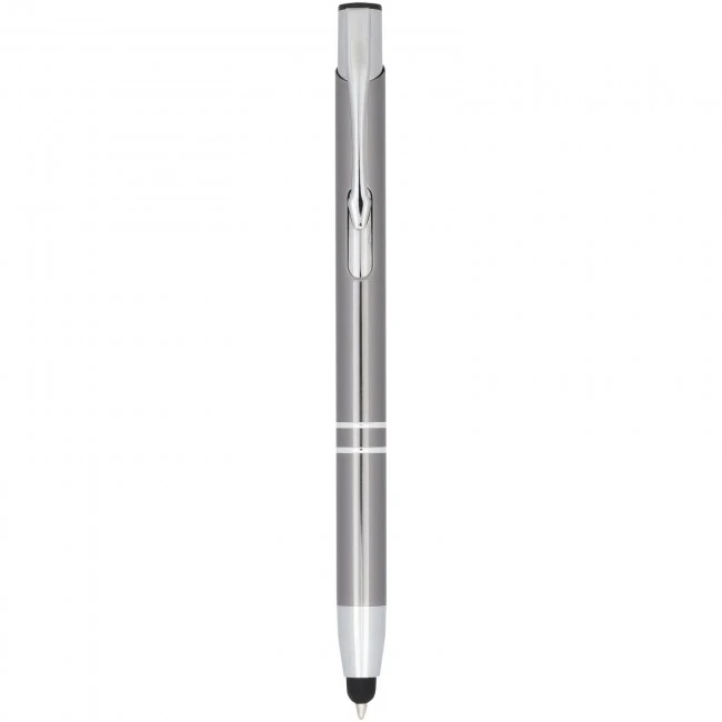 Moneta Anodized Aluminium Click Stylus Ballpoint Pen (blue ink)