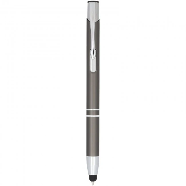 Moneta Anodized Aluminium Click Stylus Ballpoint Pen (blue ink)