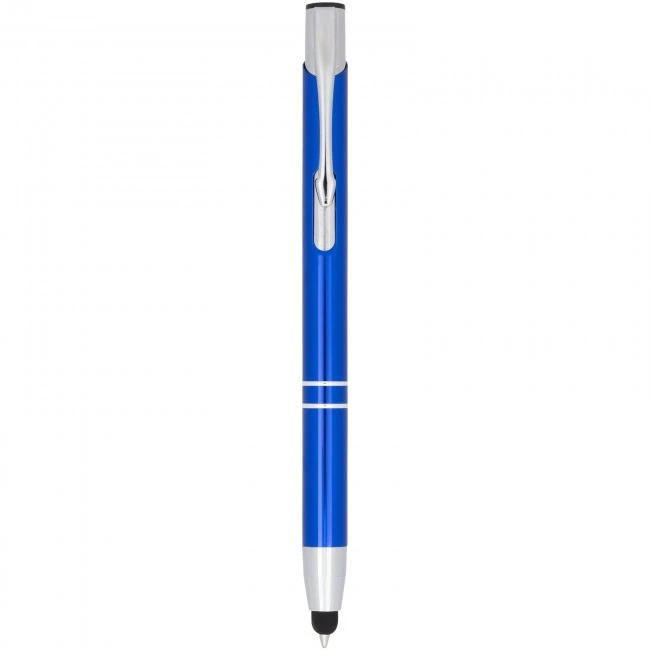 Moneta Anodized Aluminium Click Stylus Ballpoint Pen (blue ink)