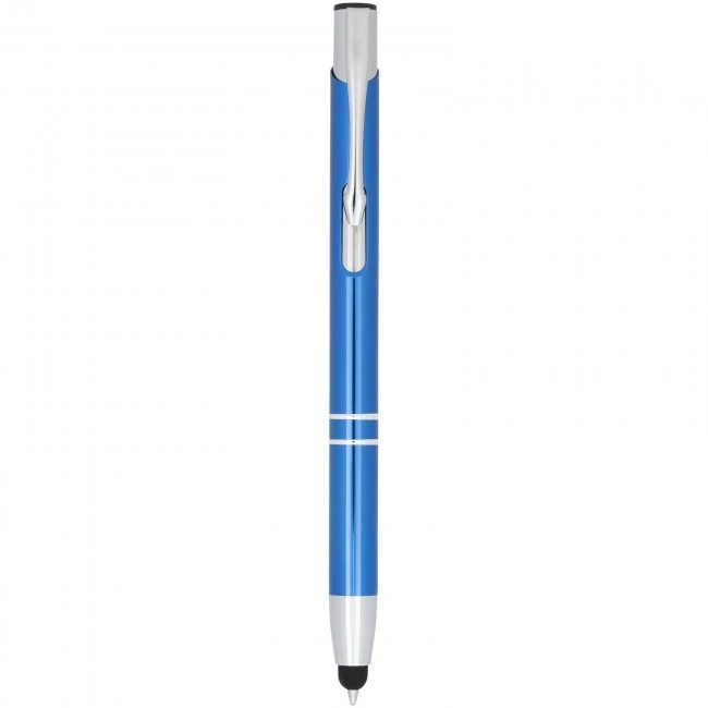 Moneta Anodized Aluminium Click Stylus Ballpoint Pen (blue ink)