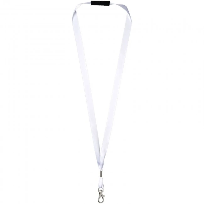 Oro ribbon lanyard with break-away closure