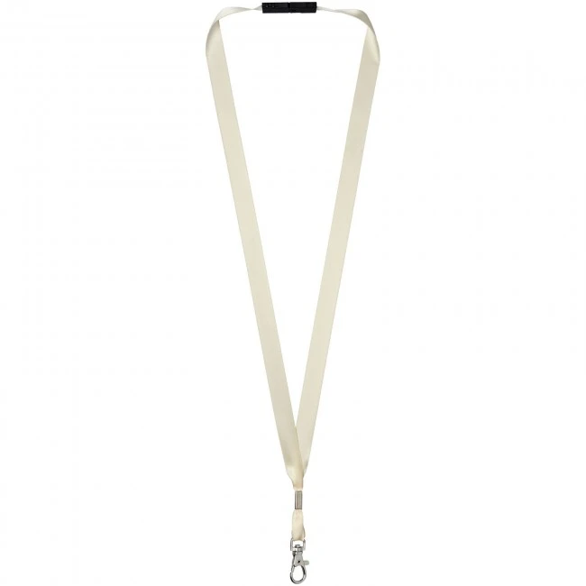 Oro ribbon lanyard with break-away closure