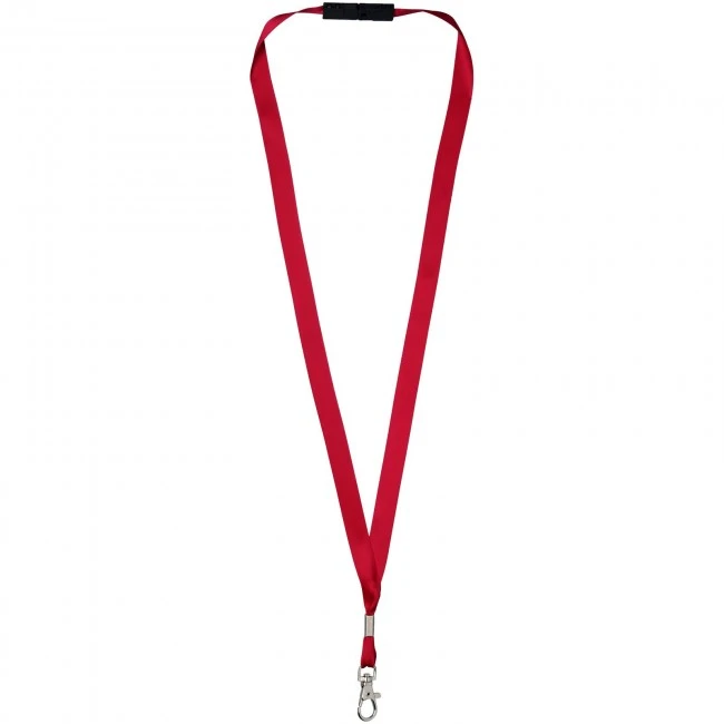 Oro ribbon lanyard with break-away closure