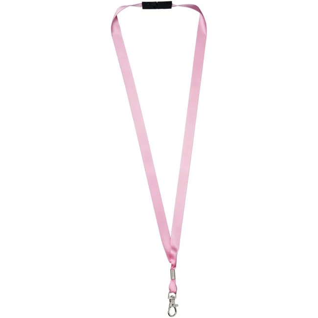 Oro ribbon lanyard with break-away closure