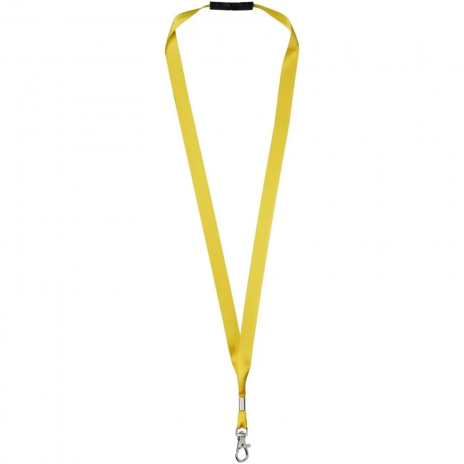 Oro ribbon lanyard with break-away closure