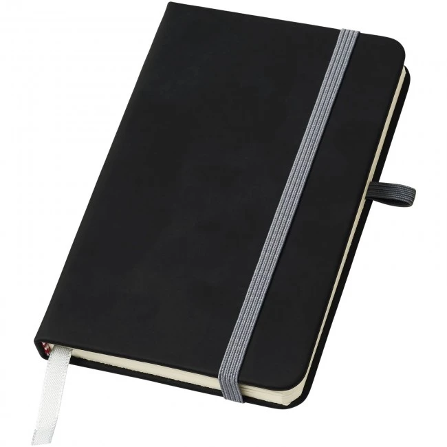 Noir A6 notebook with lined pages