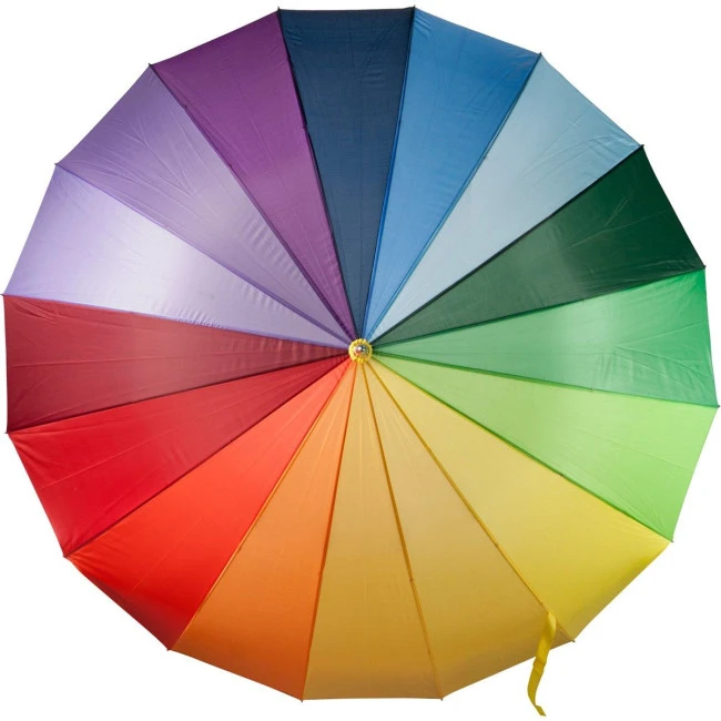 Rainbow polyester umbrella