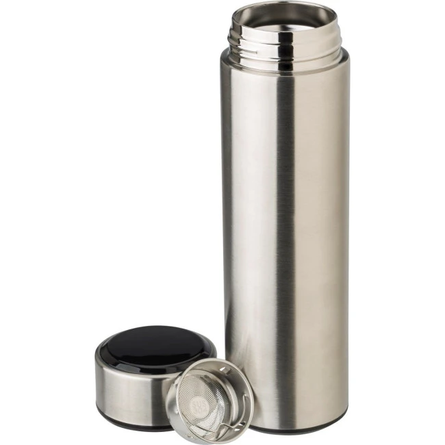 Stainless steel thermos bottle with LED display 450ml