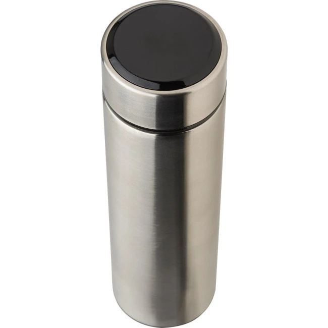 Stainless steel thermos bottle with LED display 450ml