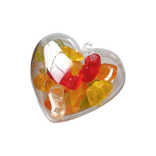 Mini Heart Plastic Bauble 