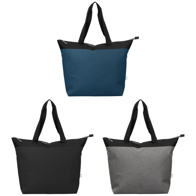 Metropolis 600D Recycled Polyester Zippered 44-can Cooler Tote Bag - 20L