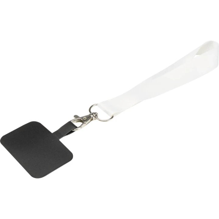 Gaby RPET sublimation mini-lanyard with phone holder 
