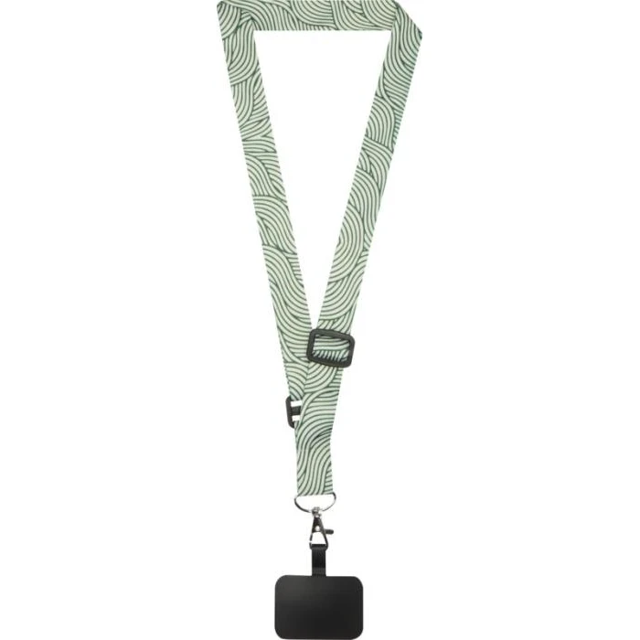 Lyra RPET sublimation adjustable lanyard with phone holder