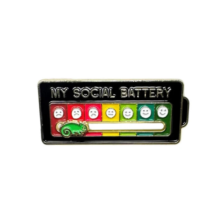 My Social Battery Sliding Badge