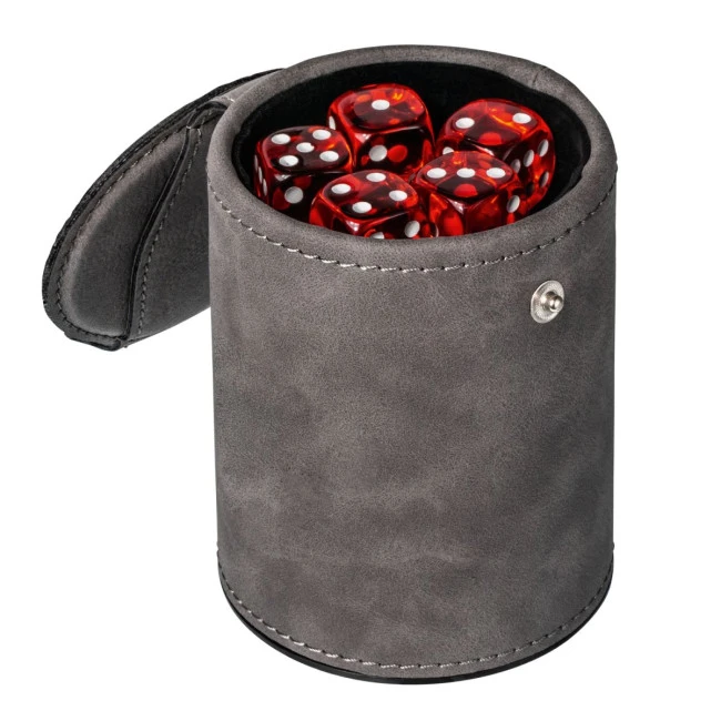 Dice cup with 5 dice