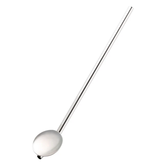 Set Of 2 Stainless Steel Straws With Spoon