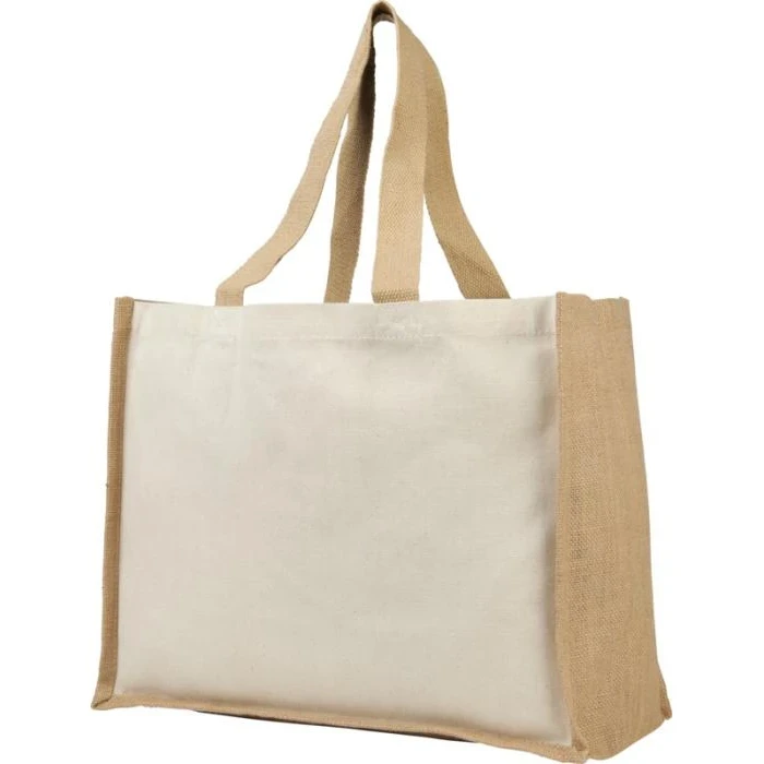Varai 320 g/m² Canvas And Jute Shopping Tote Bag 23L
