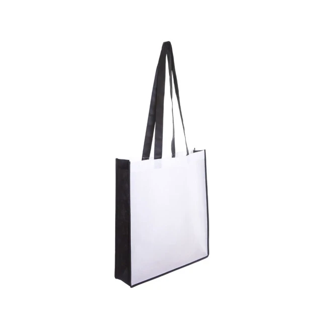 Non Woven Bag With coloured Gusset