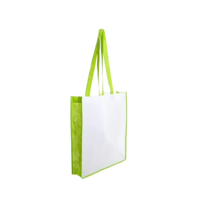 Non Woven Bag With coloured Gusset