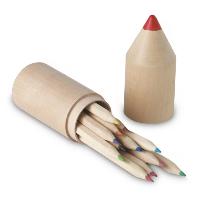 12 Pencils In Wooden Box