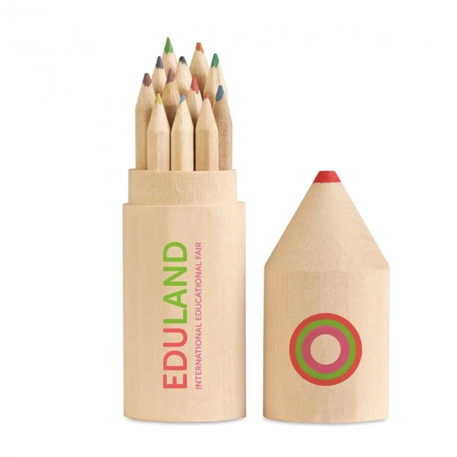 12 Pencils In Wooden Box