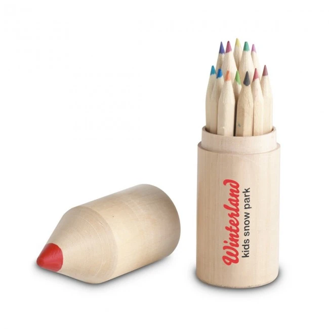 12 Pencils In Wooden Box