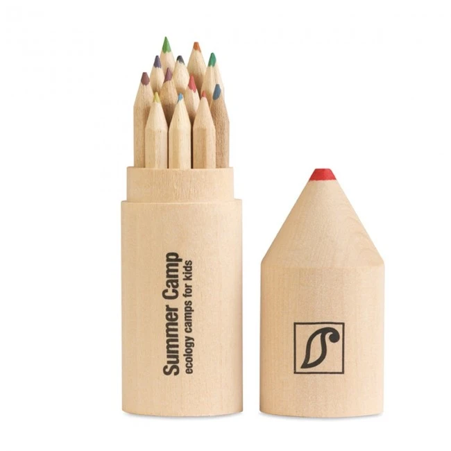 12 Pencils In Wooden Box