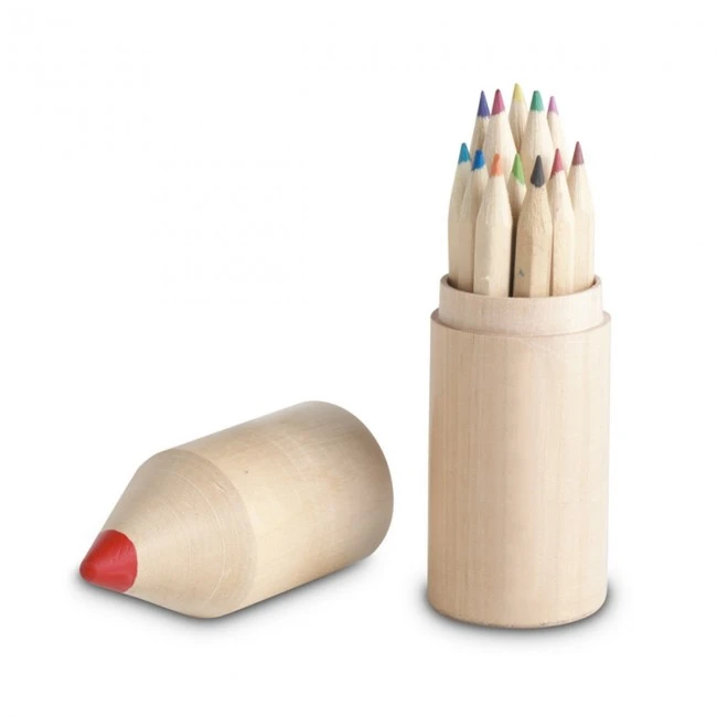 12 Pencils In Wooden Box