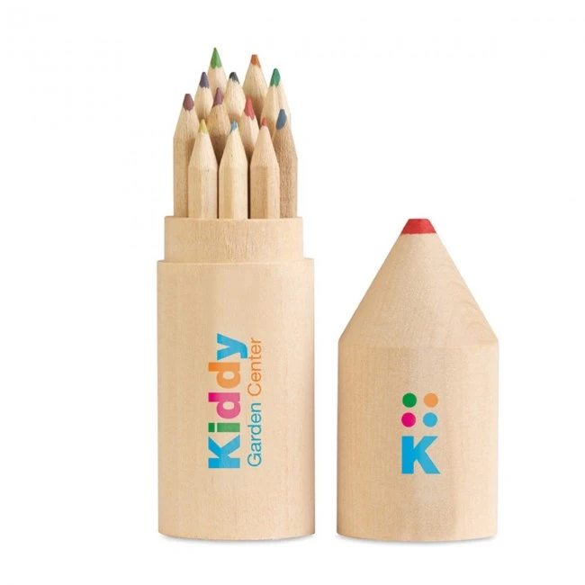 12 Pencils In Wooden Box