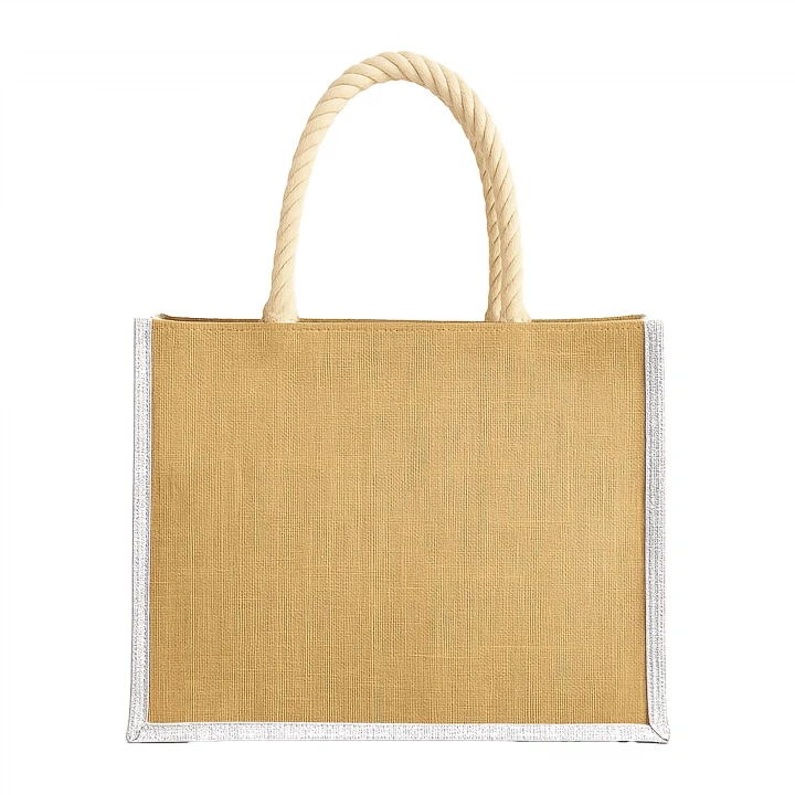 Sustainable Living Jute Bag Coloured With Deluxe Rope Handles