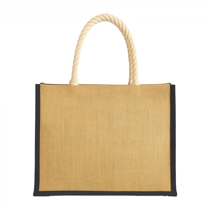 Sustainable Living Jute Bag Coloured With Deluxe Rope Handles